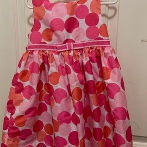 George Spring Sleeveless Toddler Girls Pink Satin Dot Easter & Party Dress